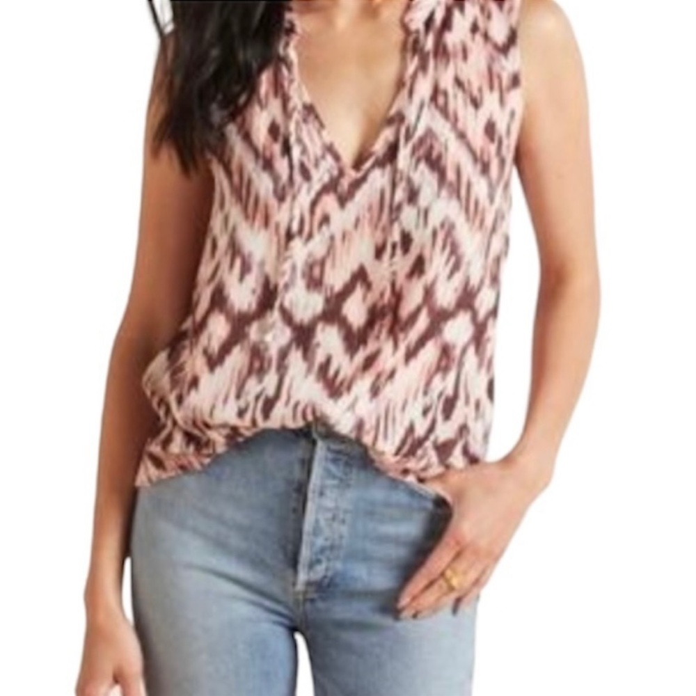 Evereve Roan & Ryan Ikat Sleeveless Blouse